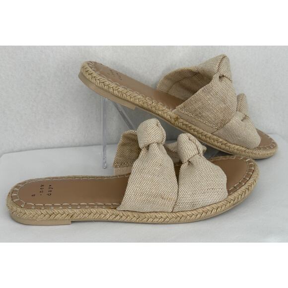 A New Day Women's Miriam Double Knotted Espadrille Slide Sandals 8 1/2 - Picture 3 of 9